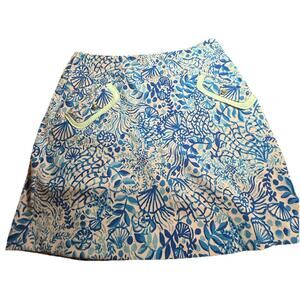 Lilly Pulitzer Luxletic Skort Size 6 Multi Floral Colored Line 3 Pockets